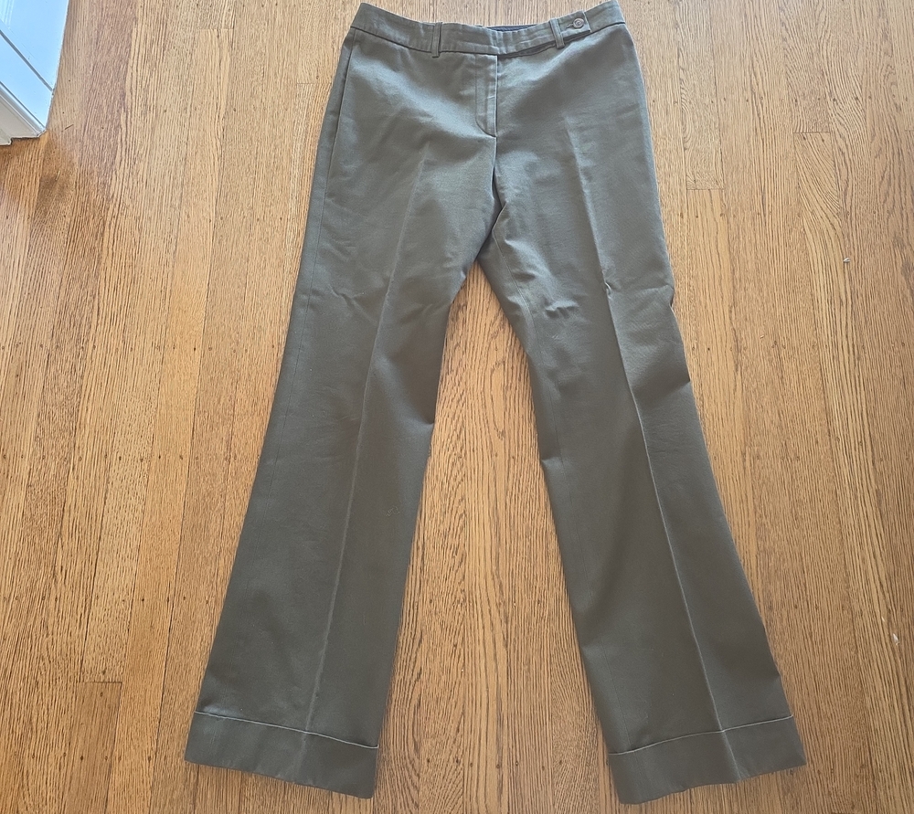 Michael Kors Olive Green Straight Leg Pants